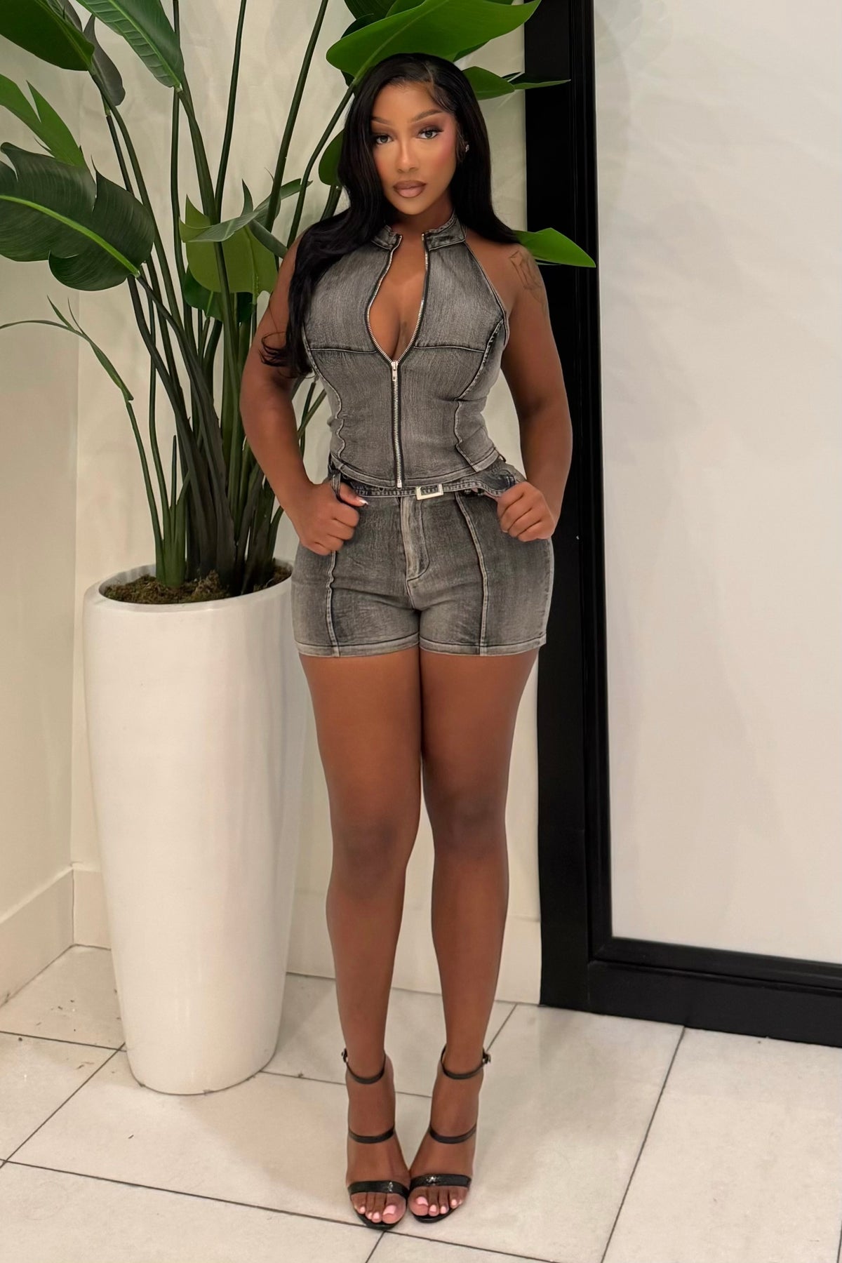 Denim on Denim Romper